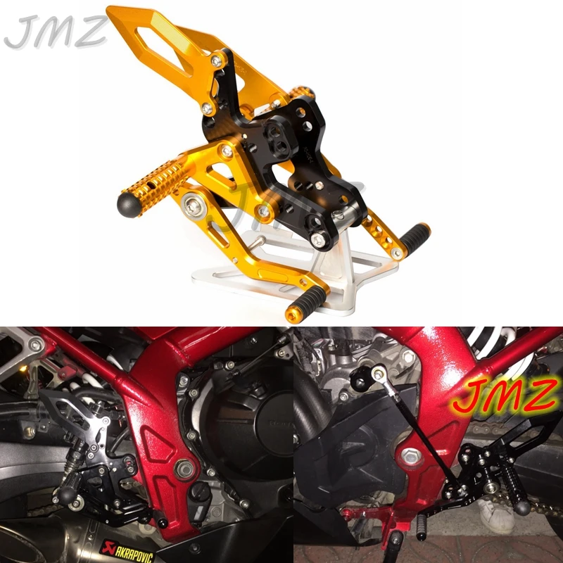 

For HONDA CB650F CBR650F 2014 2015 2016 2017 CNC Adjustable Rear Set Rearsets foot rest