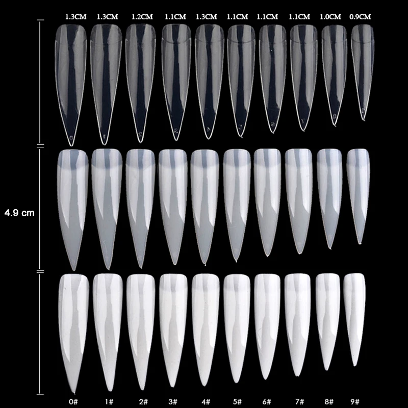 

500pcs/set False Nail Tips Fake Nails France Salon White Natural Clear Nail Art Tips False Nails for Manicure NEE