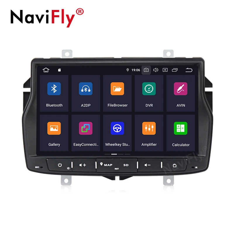 Best Navifly android 9.0 Car dvd multimedia player radio audio For Lada Vesta 2015-2018 with GPS Navigation IPS DSP SWC WIFI USB SD 2