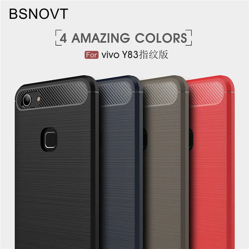 ДЛЯ Vivo Y83 чехол из мягкого углеродного волокна Силиконовый противоударный для