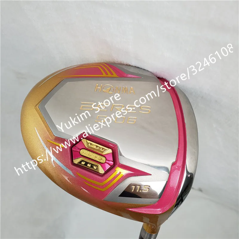 New Women Golf clubs HONMA S-06 4 Star Gold color Golf driver 11.5 loft Graphite L flex driver Clubs Free shipping