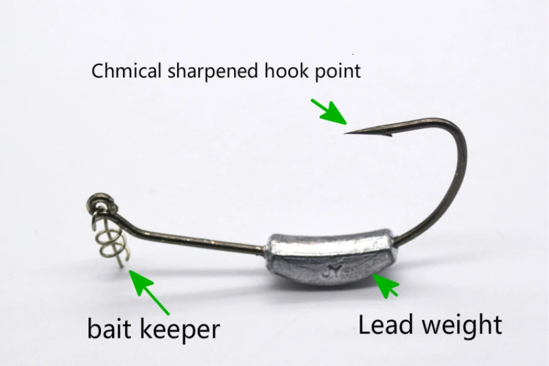 5 шт./лот рыболовный крючок с свинцовым держателем для приманки вес 2 г 3 г 5 г 7 г свинец грузило кривошипный крючок снасти набор высокоуглеродных рыболовных крючков