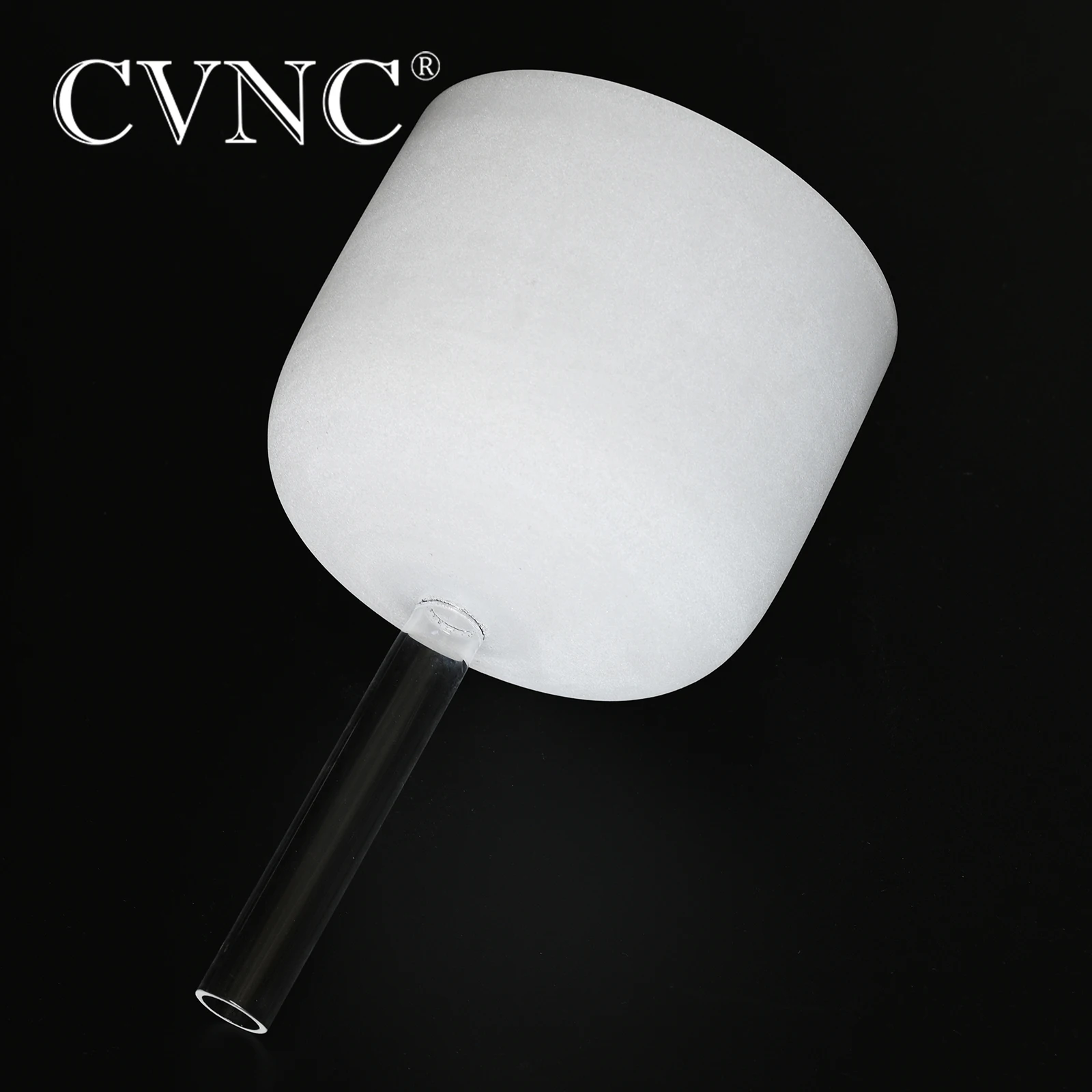 

CVNC 7" Note CDEFGAB any one Note Frosted Quartz Crystal Singing Bowl with Hollow Handle