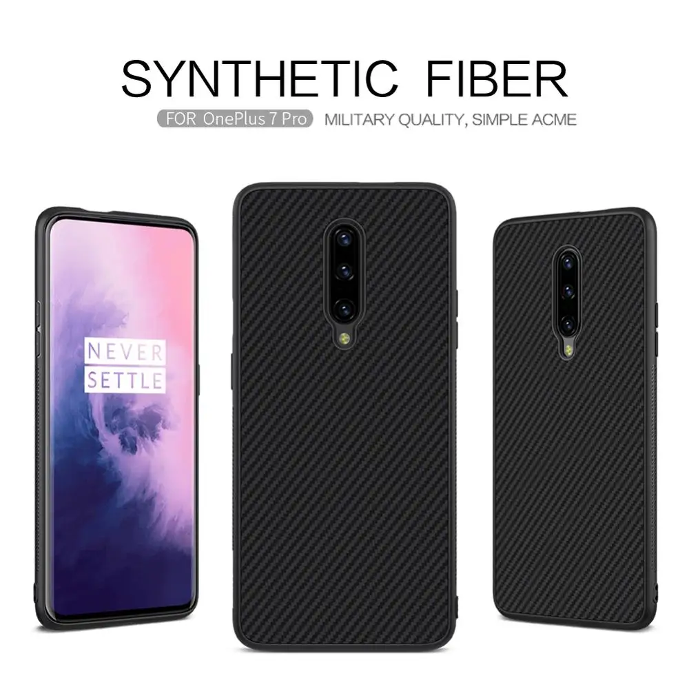 

NILLKIN Synthetic Fiber Case for Oneplus 7 Luxury Slim Carbon Fiber PP Plastic Back Cover Phone Cases For Oneplus 7 pro