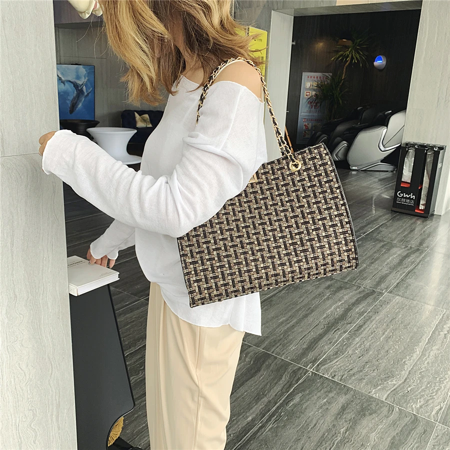 Luxury Designer Pu Leather Chain Women Shoulder Bag High Quality Large Capacity Ladies Crossbody Bags For Women Messenger Bags