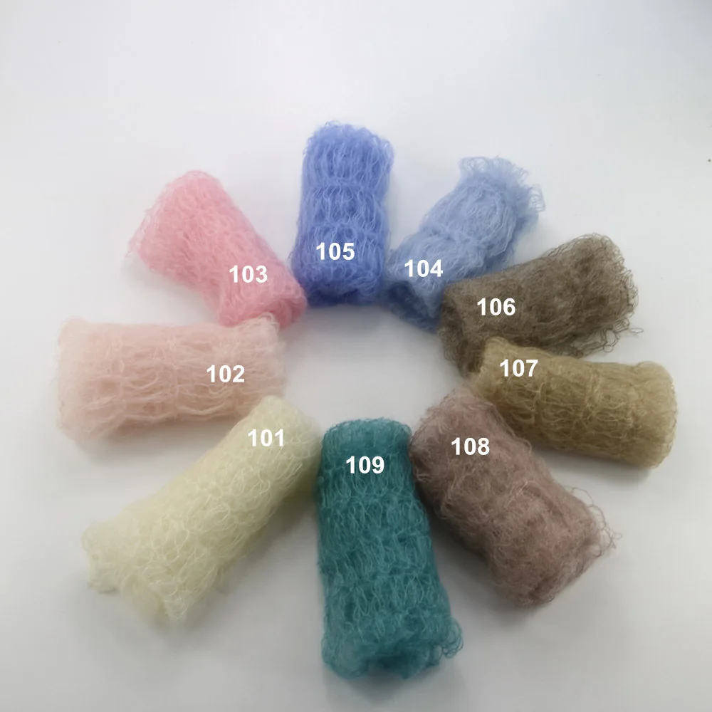 

Crochet Soft Real Wool Mohair Newborn Wraps Size 60x30cm 2pcs/lot Newborn photography props BABY SHOWER GIFT