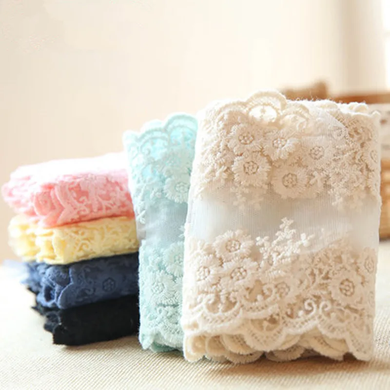 Tanio 2 jardy dzianiny koronki prawdziwa bawełna akcesoria do szycia DIY Handmade