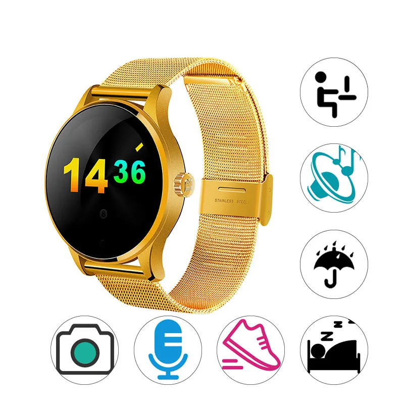 K88H Смарт часы монитор сердечного ритма Bluetooth SmartWatch для IPhone Xiaomi Мобильный телефон
