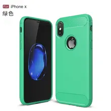 50 шт./лот для IPhone X Case, Heavy Duty защитный чехол для задней панели из углеволокна и прочный шероховатый ТПУ гелевый Чехол