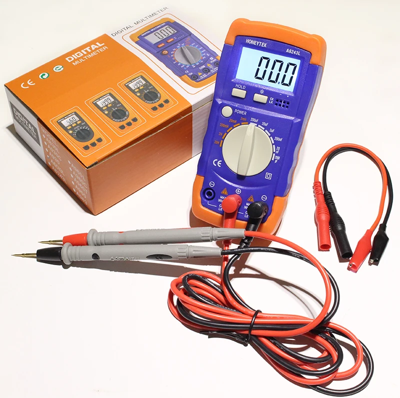 Koop Mini Digitale Multimeter Weerstand Meter Capaciteit Tester A6243L Inductie Mini Digitale multimeter Capaciteit Tester HOT!