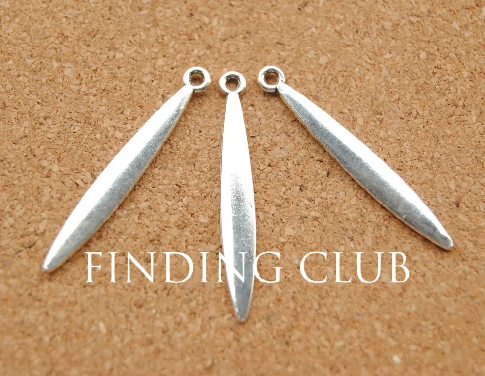 

20 pcs Antique Silver Flat Geometric Spikes Charms Pendant DIY Metal Bracelet Necklace Jewelry Findings A952