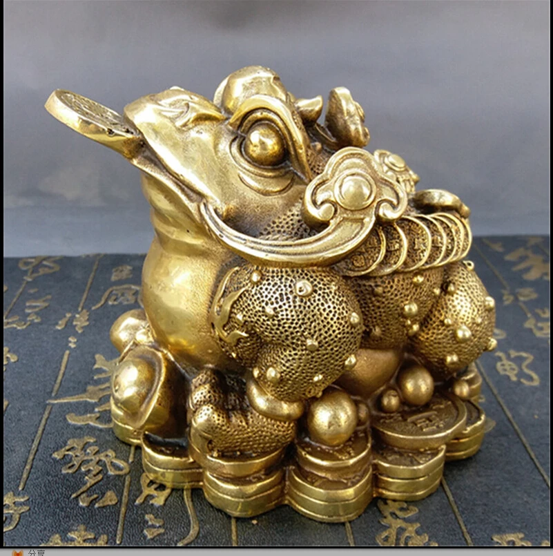 SUIRONG---2017 516+++The store selling hot metal crafts copper toad lucky home feng shui decoration shops enrichment | Дом и сад