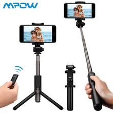 Mpow обновлен селфи-Палка с Bluetooth 2-в-1 Выдвижная палка для селфи штатив-Трипод с Беспроводной Bluetooth пульт дистанционного спуска затвора для iPhone для samsung
