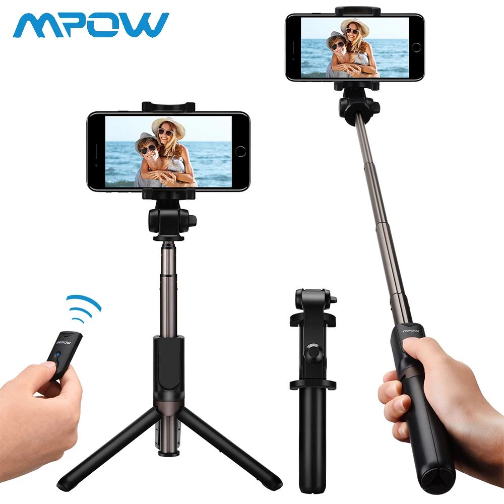 

Mpow Upgraded Selfie Stick Bluetooth 2-in-1 Extendable Selfie Stick Tripod with Wireless Remote Shutter for iPhone For Samsung