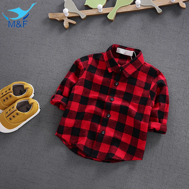 M F Fashion Baby Girls T Shirt Classic Red Top Spring Autumn 100 Cotton Infant Tees