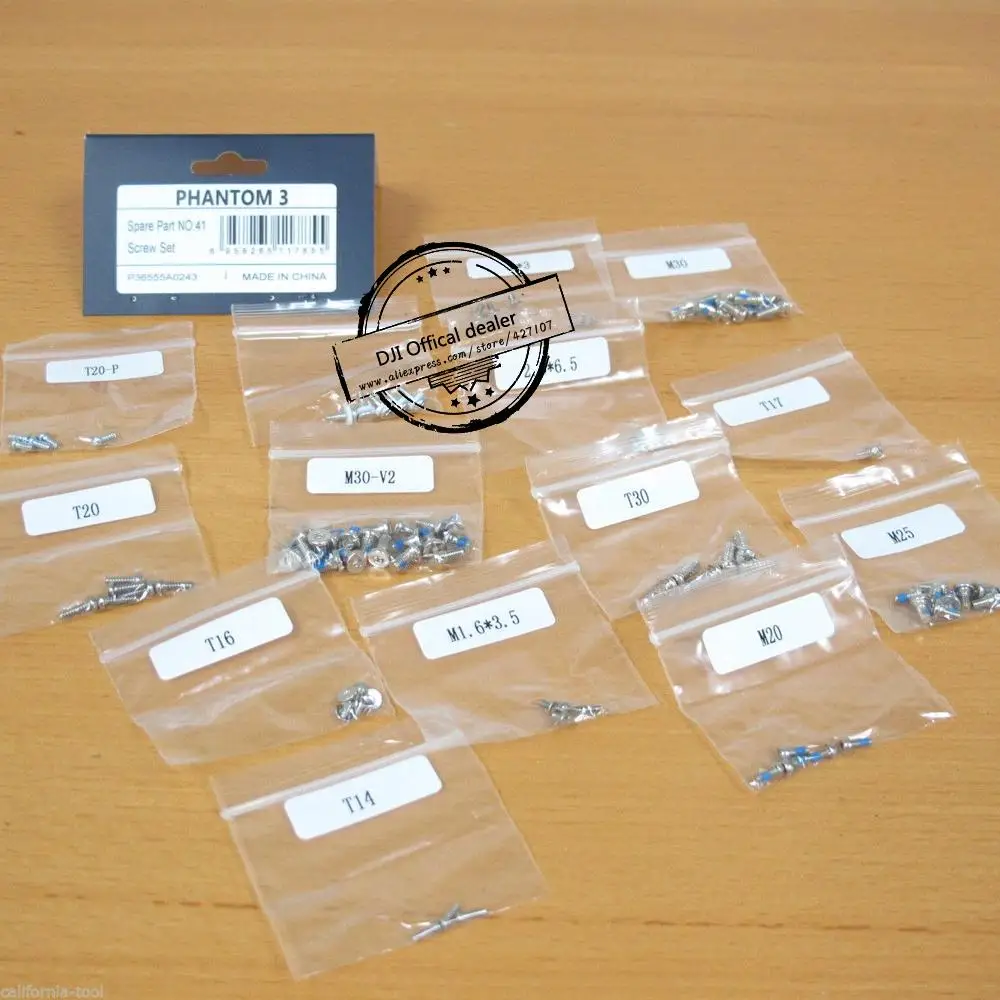 1set DJI Phantom 3 Spare Part No.41 Screw Set For DJI Phantom 3 Professional Advanced