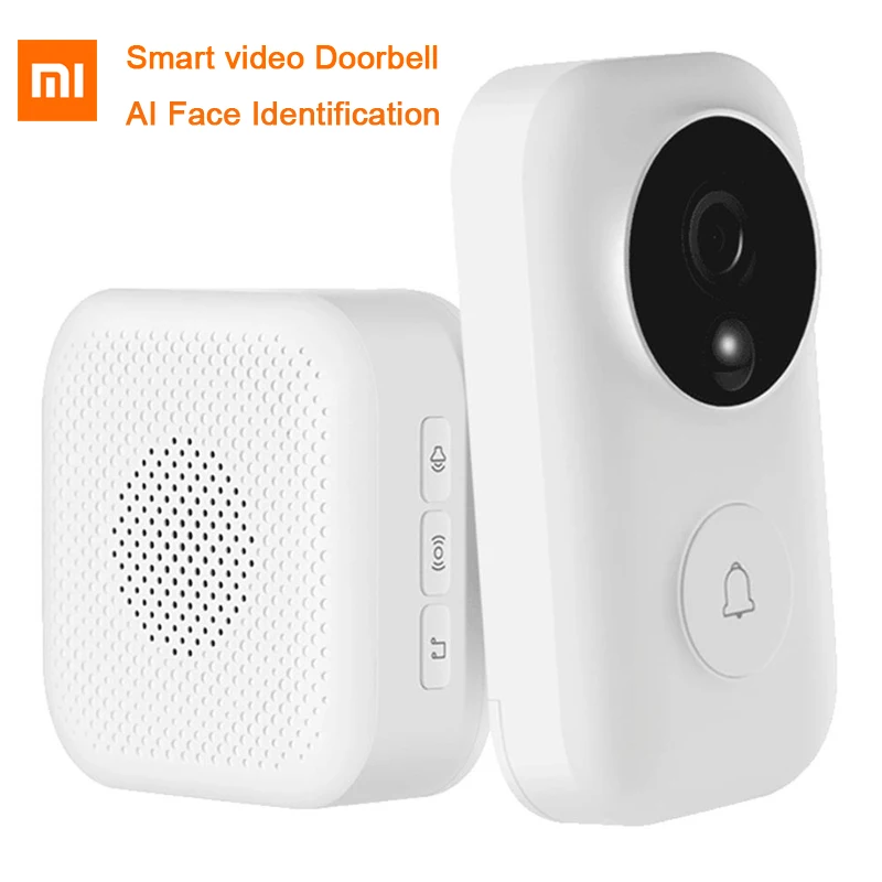 

New Xiaomi Smart video Doorbell AI Face Identification 720P IR Night Vision Motion Detection SMS Push Intercom for smarthome