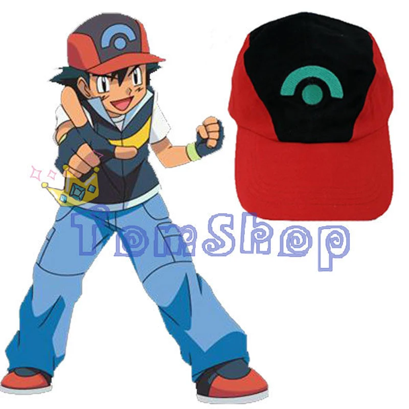 Регулируемая бейсбольная кепка в стиле аниме POKEMON Ash Ketchum реквизит для костюма на