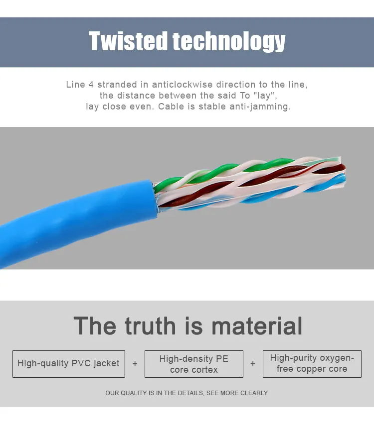 cat6 utp 4 pairs of 8 cores engineering network cable details-4