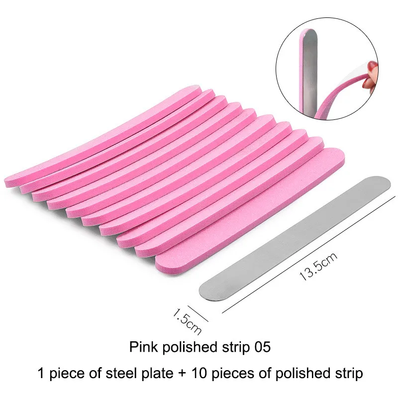Черный 1 шт. металлическая пилка для ногтей с 10 съемными подушечками прочная пилка для ногтей Сменные наждачные накладки пилка для ногтей 180 г