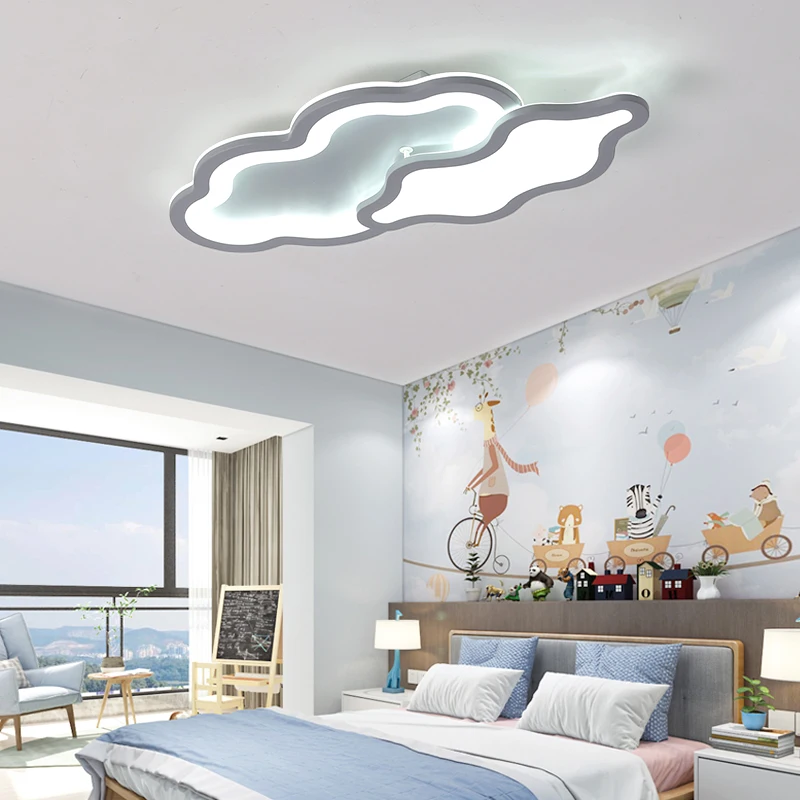 NEO Gleam Clound shape современные светодиодные потолочные лампы для спальни детская комната серый цвет 90-260 в потолочные светильники