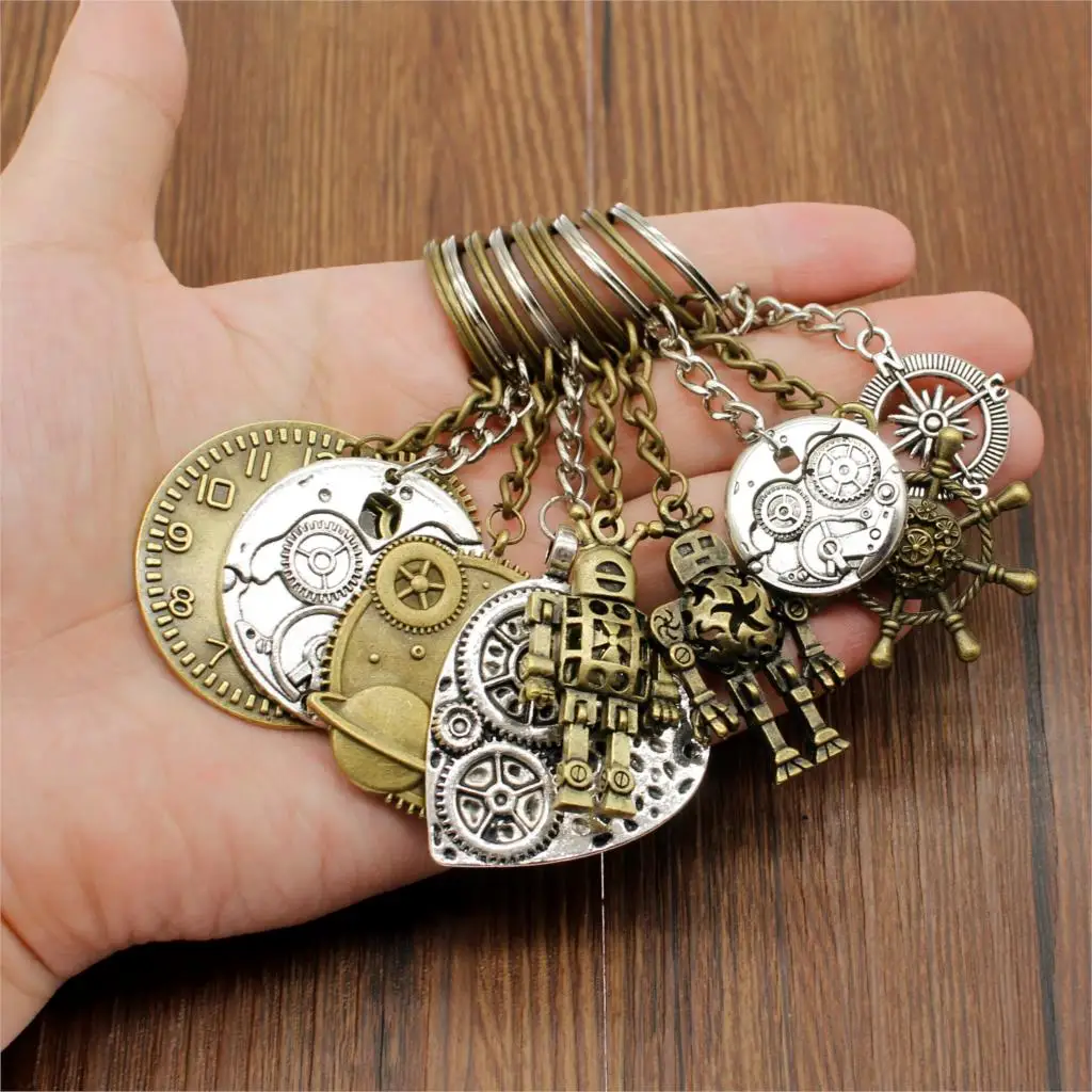 

Gear Keychain Key Chain Key Ring Robot Punk Key Ring Gift For Men Jewelry Car Key Chain Ring Holder Souvenir For Gift