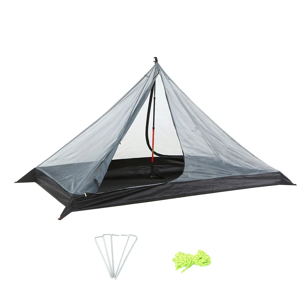 Водонепроницаемый Открытый кемпинговый тент двухслойный открытый тент альпинистский Профессиональный 3 Сезона Палатка для рыбалки пляж путешествия - Цвет: Inner mesh tent