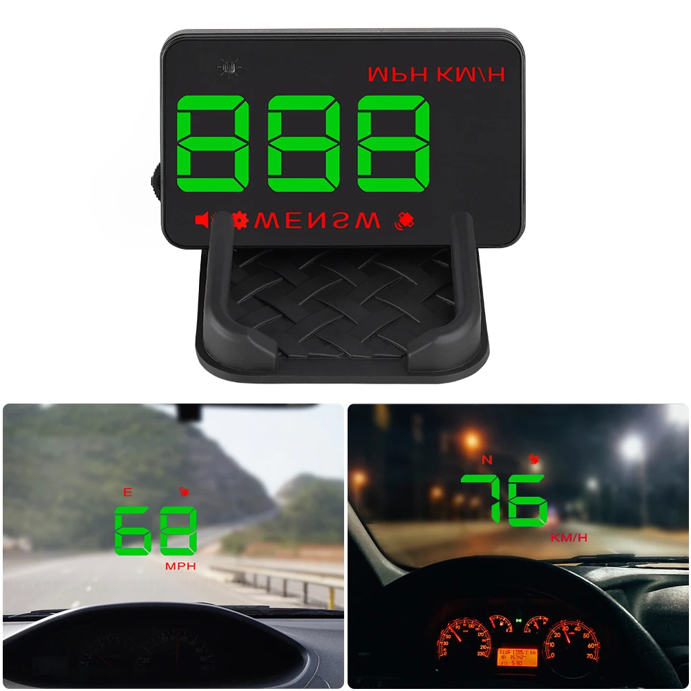 

A5 GPS HUD Head Up Display Km/h MPH Digital Speedometer Speed Warning Alarm car accessories