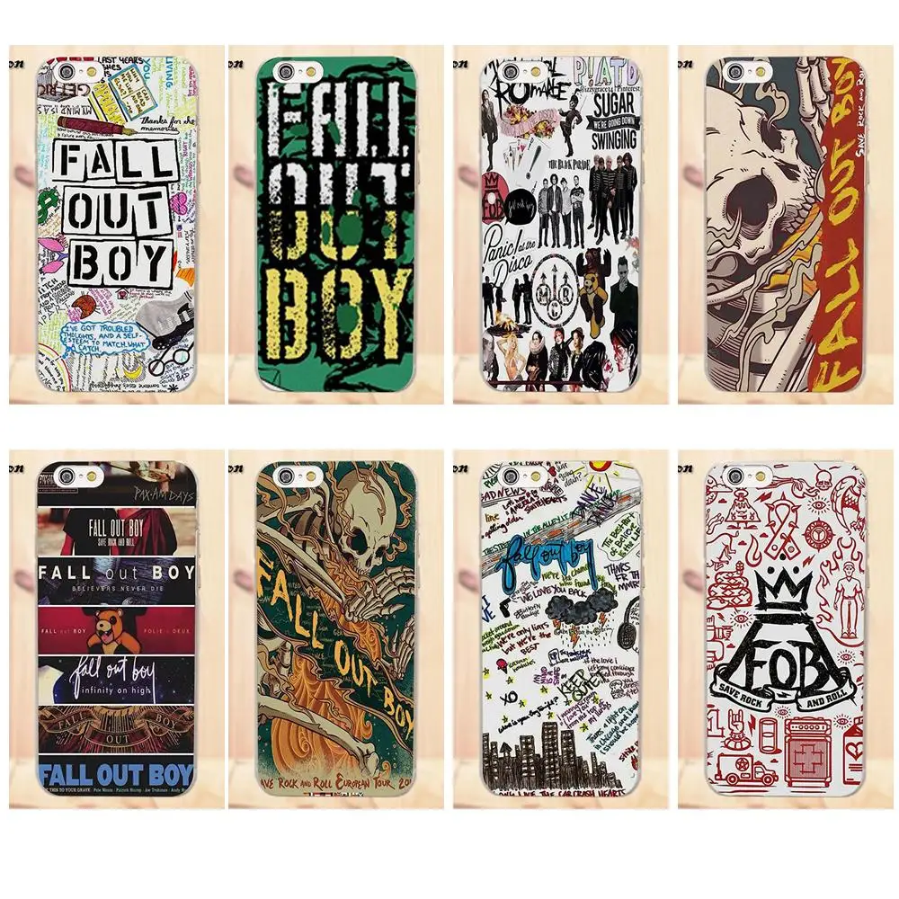 

Cute Phone Case For Apple iPhone 4 4S 5 5C SE 6 6S 7 8 Plus X For LG G4 G5 G6 K4 K7 K8 K10 Fashion Fall Out Boy Bands Logo