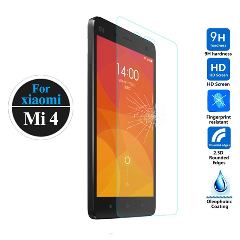 MAKAVO HD защитное закаленное стекло для Xiaomi Mi 4 Mi4 M4 5 0 дюймов|screen protector|tempered glass screen