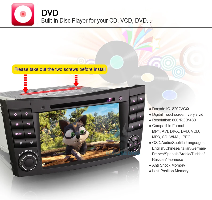 Top 7" Android 7.1.2 Autoradio Car DVD CD Player GPS Navigation for Mercedes Benz CLS Class W219 G-Class W463 E-Class W211 DAB+ 3G 16