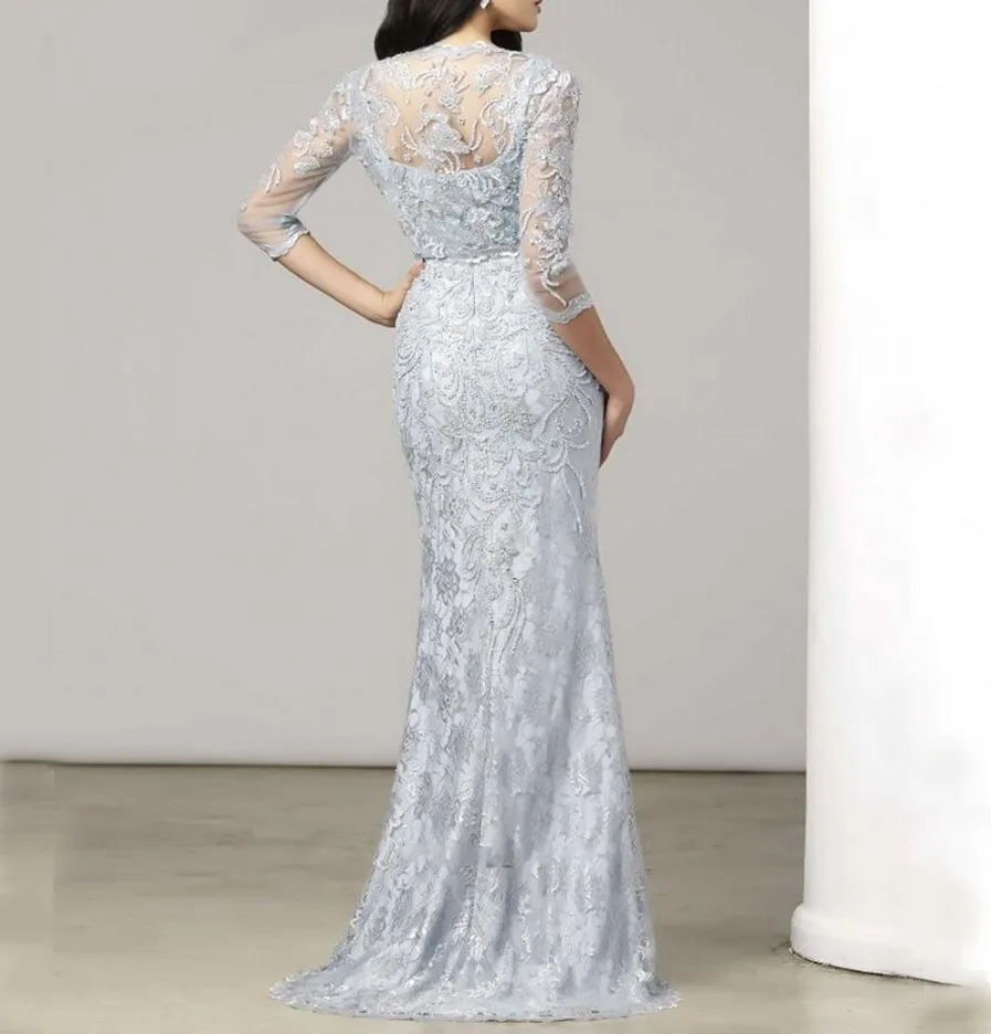 Платье для матери невесты с курткой длинное вечернее платье Vestido De Madrinha Robe Mere