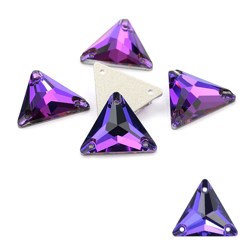QIAO Превосходное качество пришить на камень 6 цветов Хрустальные стеклянные стразы для шитья на аксессуары DIY Одежда Платье изготовление ремесел дизайн - Цвет: Purple Velvet