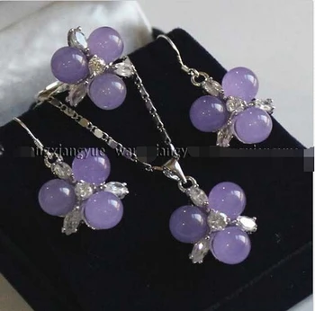 

HOT SELL - 8mm Alexandrite Beads Earrings & Ring & Necklace Pendant Set" ^^^@^GP style Fine jewe Noble Natural Natural (A -Top