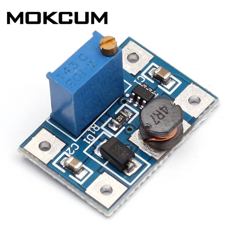 

SX1308 DC-DC 2-24V to 2-28V Step Up Power Module Adjustable Voltage Boost Converter 2A Smart Electronics