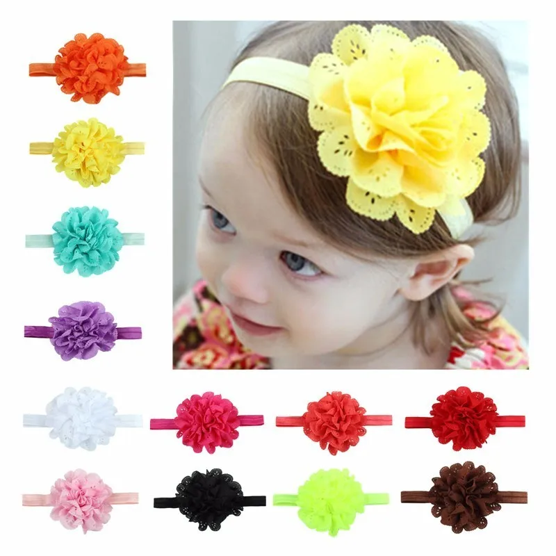 ENXI 12pcs/lot Cute Kids Headband Elastic Headband Polyester Cloth