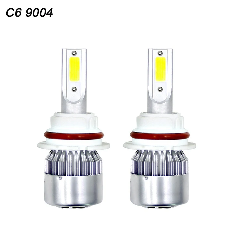 VicTsing 2pc C6 LED Car Headlights H1 H4 H7 H8H9H11 H109005HB3 9004HB1 9008 9007 H27 HB4 LED Headlight Light Bulb 72W 6000K (9)