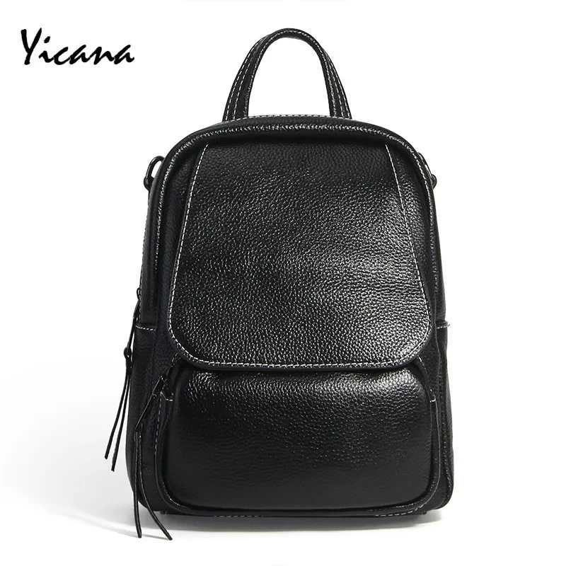 Yicana 2018 новый стиль Натуральная кожа, женская сумка, модная сумка, сменные рюкзак
