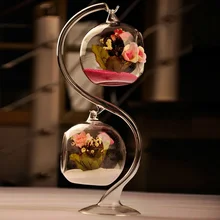 1 шт. прозрачная стеклянная ваза круглая с 1 отверстием Цветочная подставка для растений подвесная Ваза Бутылка гидропонный контейнер домашний Декор без держателя