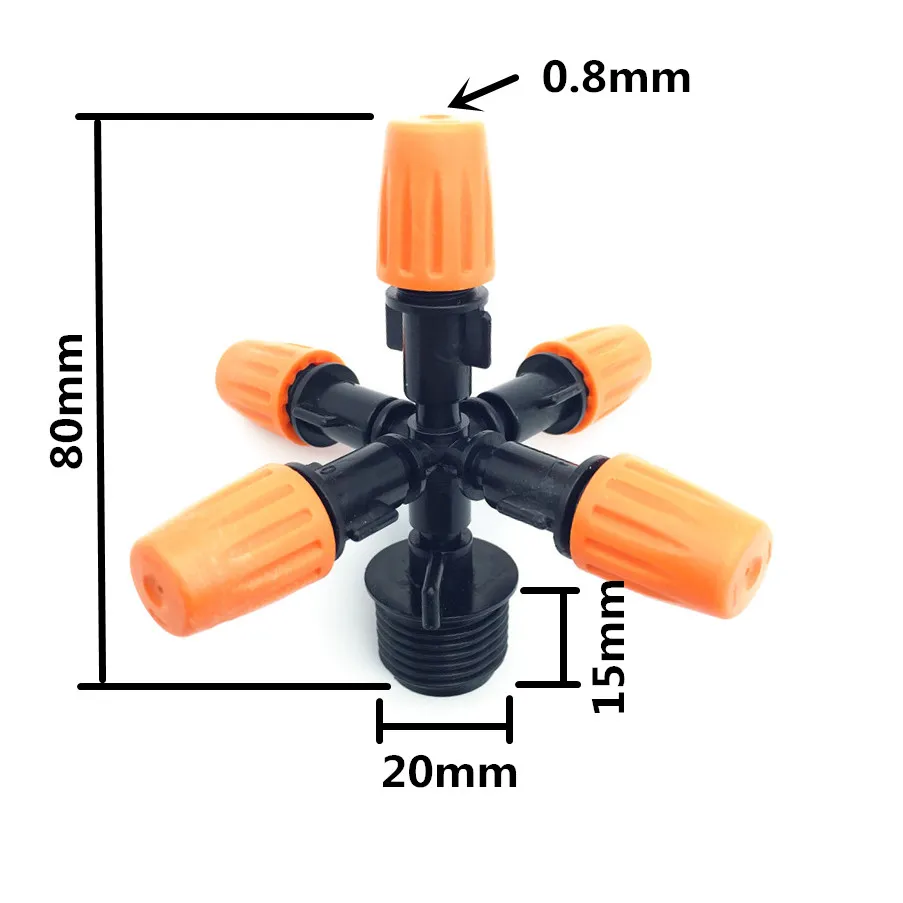 

20 pcs G1 / 2 '' Threaded Connection Agriculture Garden Plants Full Coverage Irrigation Adjustable Cooling Mist Spray Nozzle