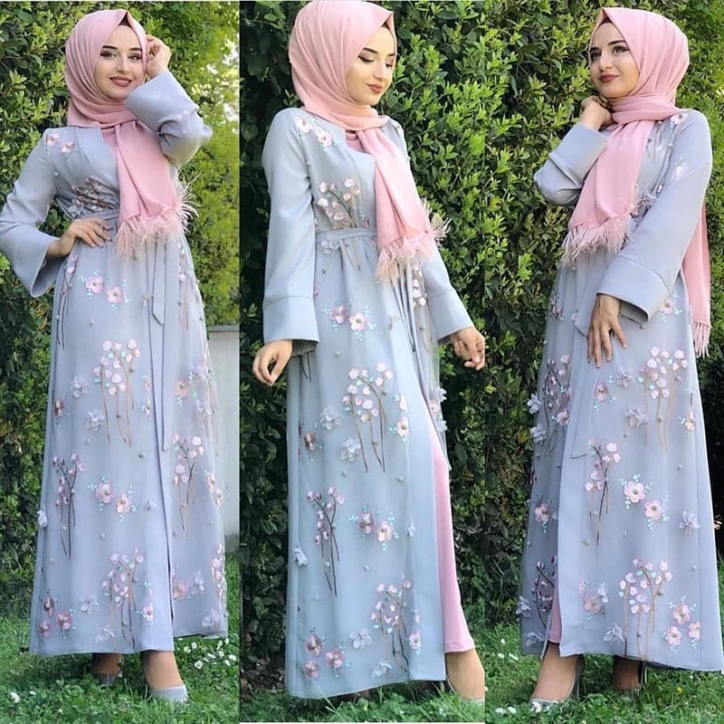 Women Lantern Sleeve Muslim Long Dress Ethnic Style Maxi Robe Arab Jilbab Islamic  Dress - China Islamic Clothing and Women Abaya price | Made-in-China.com