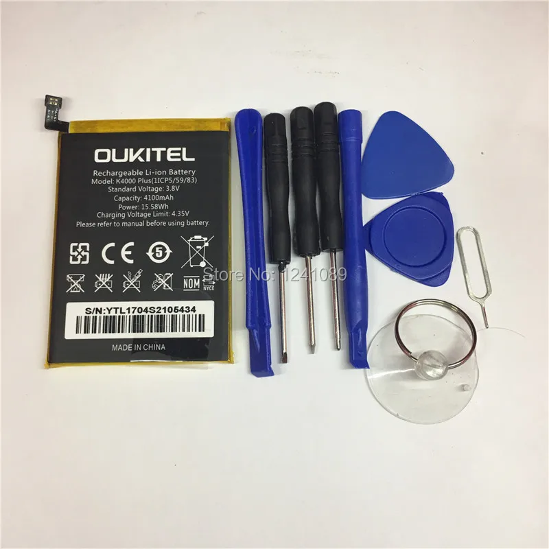 

100% original battery OUKITEL K4000 plus battery 4100mAh High capacit Long standby time Mobile phone battery +disassemble tool