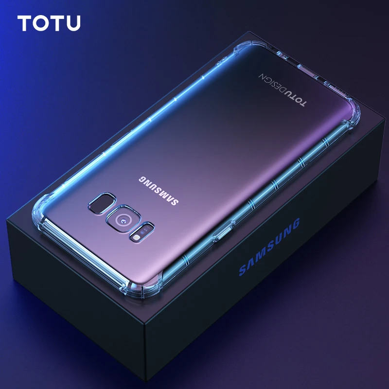 TOTU Прозрачный чехол для Samsung Galaxy S8 Plus Мягкий ТПУ силиконовый S8Plus Ультратонкий Fundas