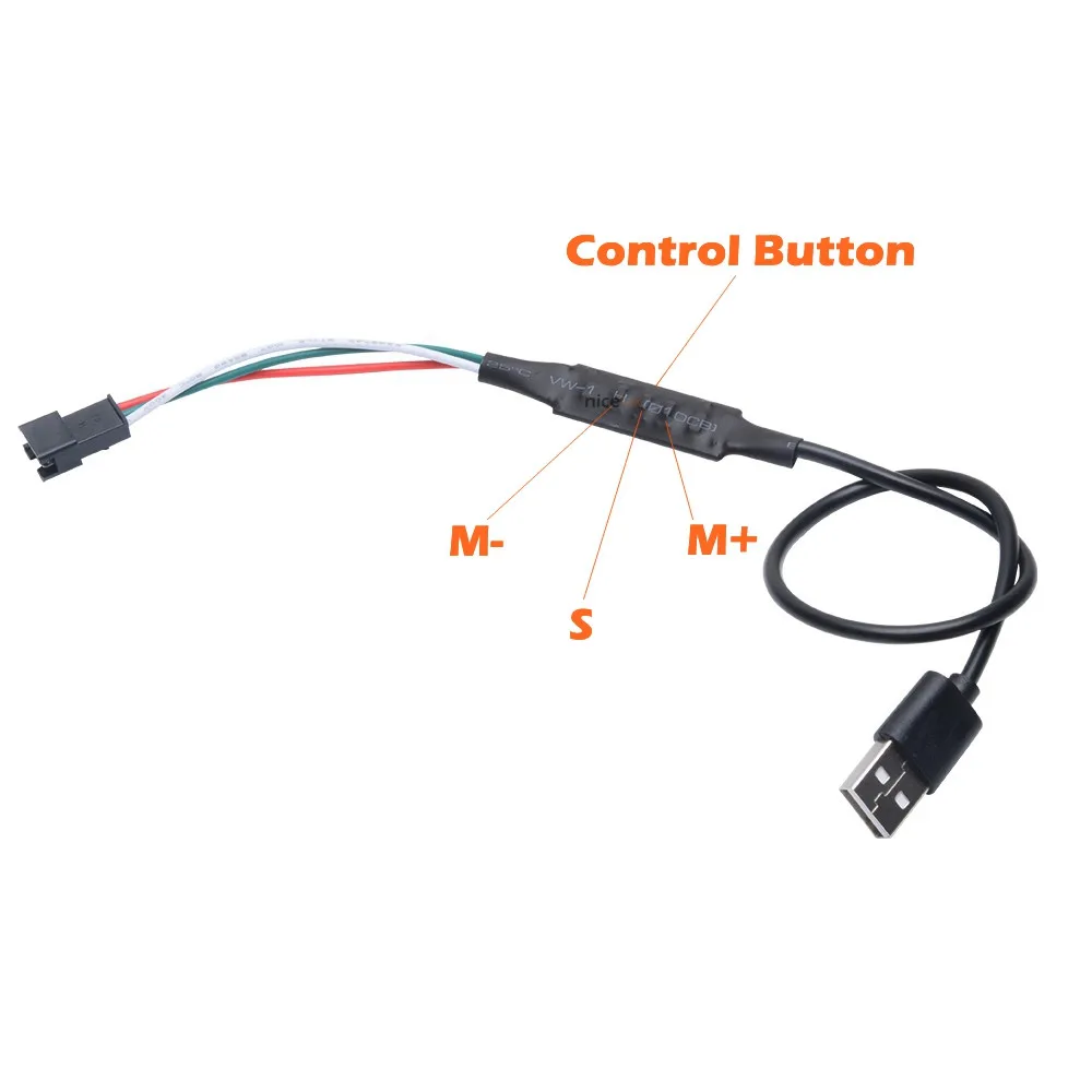 USB Светодиодные ленты лампы 5050 SMD WS2812B DC5V пикселей гибкий светодиодный ТВ Настольный Экран фон светильник с мини 3key контроллер