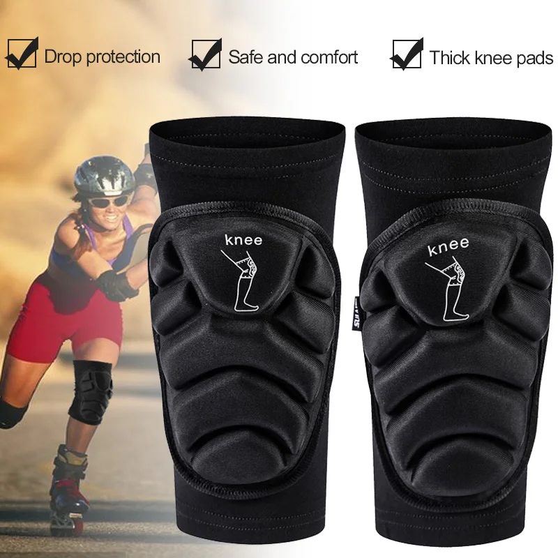

Skating Protective Gear Roller-Skating Kneepad Roller Protector 3 SIZE Black Sports Kneepad