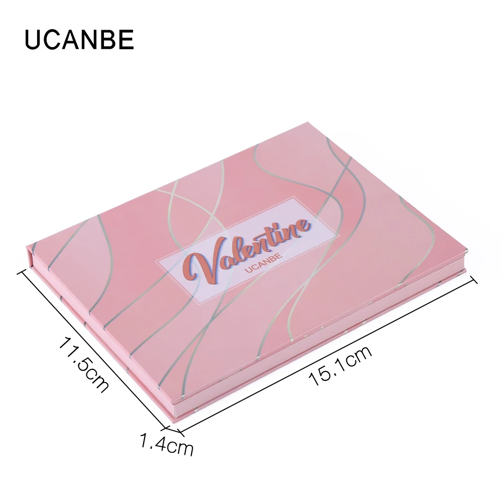 12 цветов UCANBE Valentine матовые мерцающие тени для век палитра макияжа блестящие