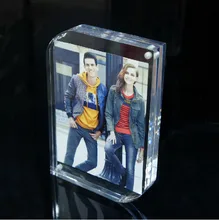 Magnetic Acrylic Frame 8x6inch 203x152mm photo picture block acrylic magnet connecting photo frame