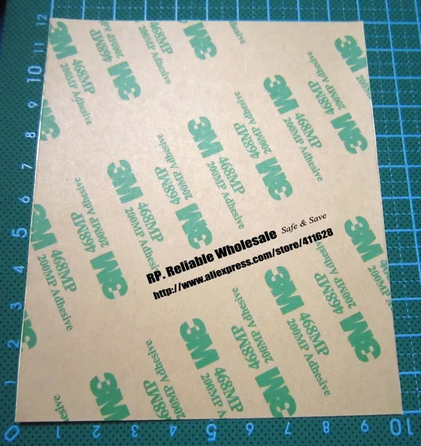 20 sheets original 3m 468 mp 10cm 12cm double adhesive sticker for adhesive metal sheets