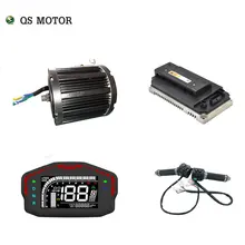 QSmotor 138 72V 100KPH 3kw Mid drive motor 3000w power train kits with motor controller sprocket type