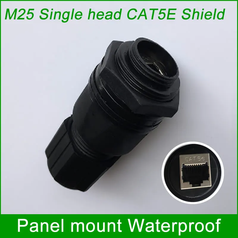 

RJ45 Metal shielded waterproof socket Outdoor AP bridge RJ45 panel mount connector LAN adapter quickly assembly Factory sell